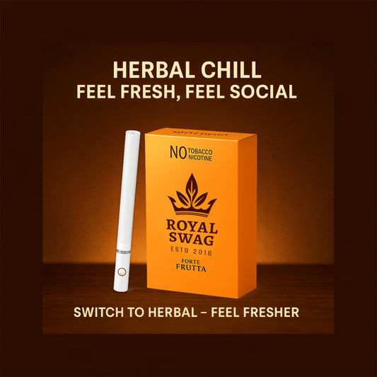 Ayurvedic & Herbal Cigarette, Frutta Flavour Smoke Tobacco Free Cigarettes Helps in Quit Smoking - (100 Sticks + 1 Shot)