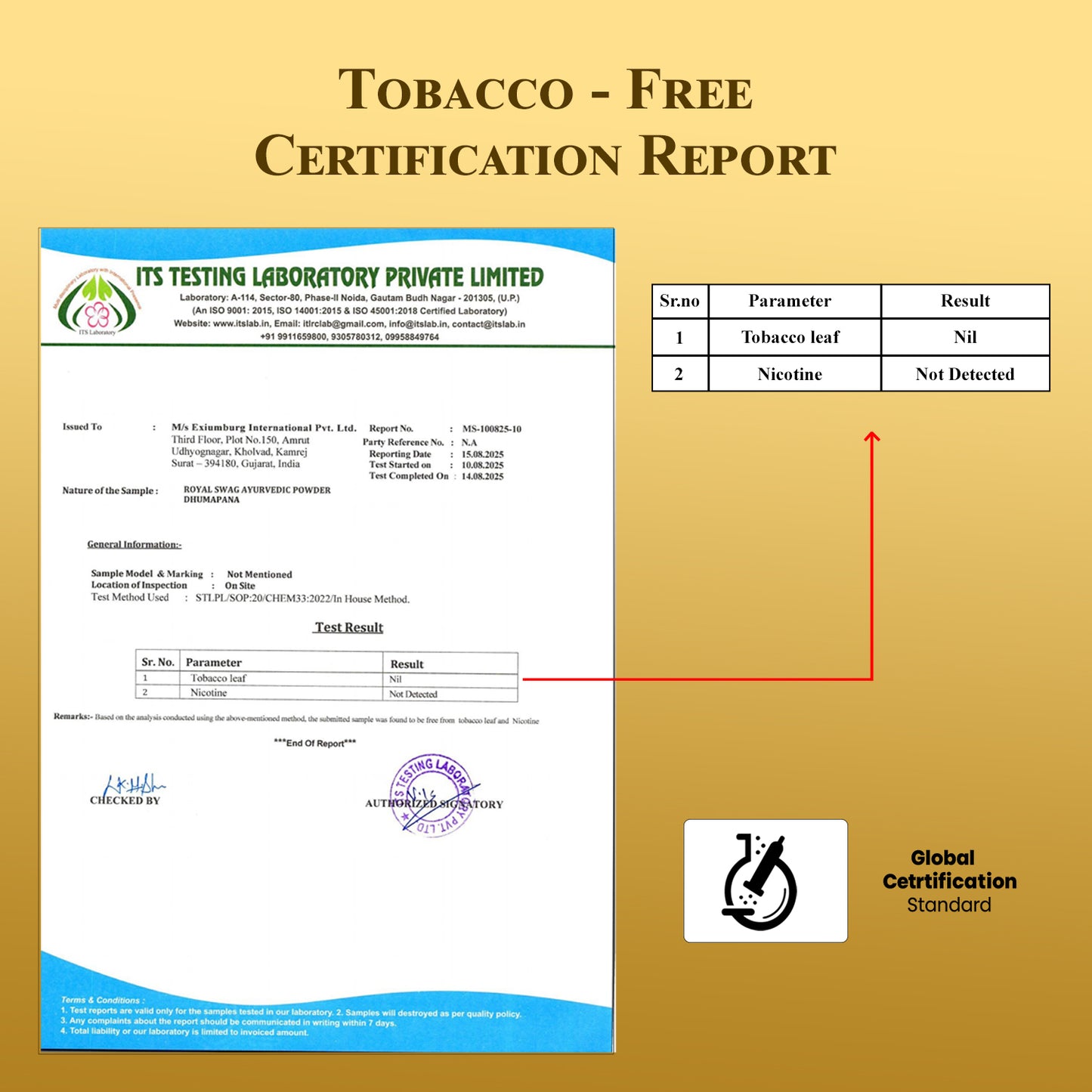 Natural Herbal Cigarettes Ginger Flavour (10 Sticks) 100% Tobacco-Free and Nicotine