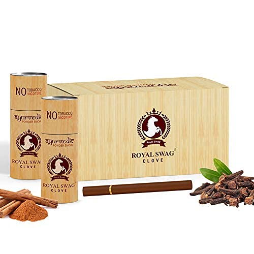 Ayurvedic & Herbal Cigarette, Clove Flavour Smoke Tobacco Free Cigarettes Helps in Quit Smoking - (50 Sticks)
