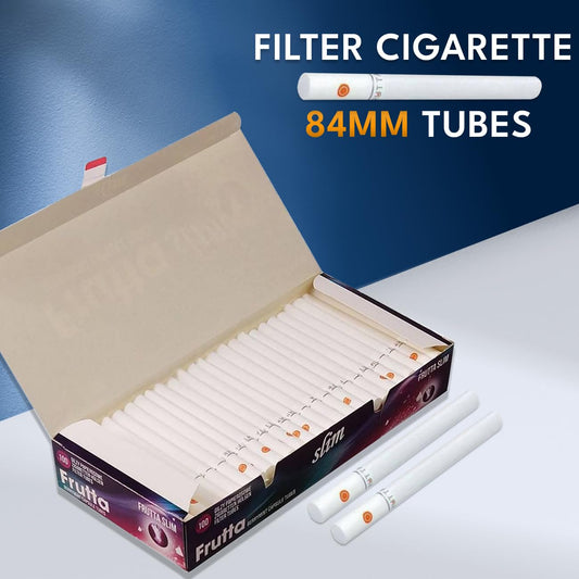 FRUTTA Capsule Tube Click Filtertubes Long Size Full 20 mm Filter Cigarette Tubes - 100 Tubes Per Box