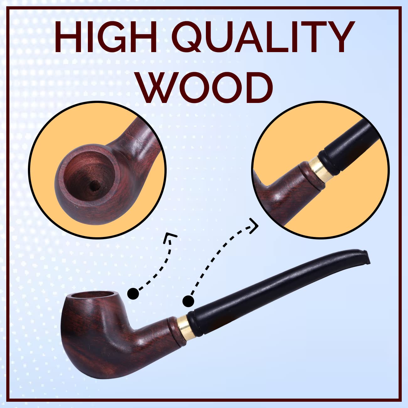100% Tobacco-Free & Nicotine-Free Smoking Mixture With 100% Natural & Ayurvedic Herbal Smoking Blend 1 Pack (1 oz/ 30g) With Wooden Brown Pipe|Helps To Quit Smoking (Smoking Cessation)