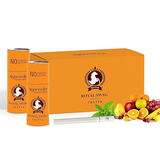 Ayurvedic & Herbal Cigarette, Frutta Flavour Smoke Tobacco Free Cigarettes Helps in Quit Smoking - (50 Sticks)