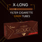 Seduce Premium - King Size Full 24 mm Filter Cigarette Tubes BROWN Gold Ring (15% Longer Tube Than Others Brands)- 200 Tubes Per Box