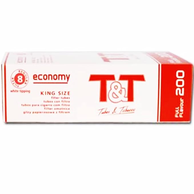 Premium King Size 84 mm Cigarettes Tubes With Filter 200 Pc Box | Empty Cigarette Tubes With Filter(White Tubes With White Filter) Empty Cigarette Filter Tube Box