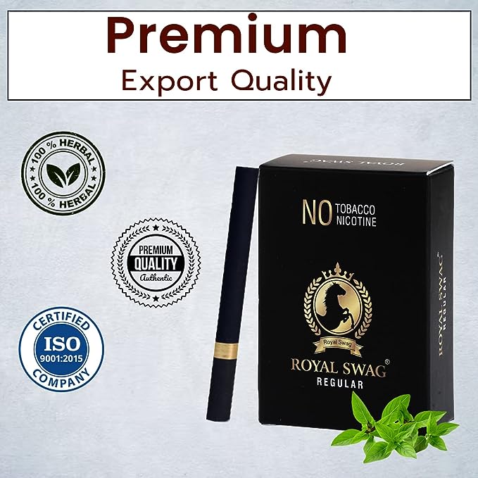 Ayurvedic & Herbal Smokes Cigarettes - Tobacco and Nicotine Free(Regular Flavored Pack Of 100 Smoke) - Helps in Quit Smoking
