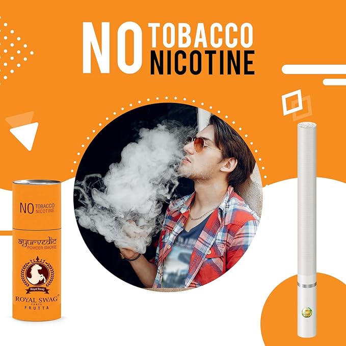 Ayurvedic & Herbal Cigarette, Frutta Flavour Smoke Tobacco Free Cigarettes Helps in Quit Smoking - (50 Sticks)