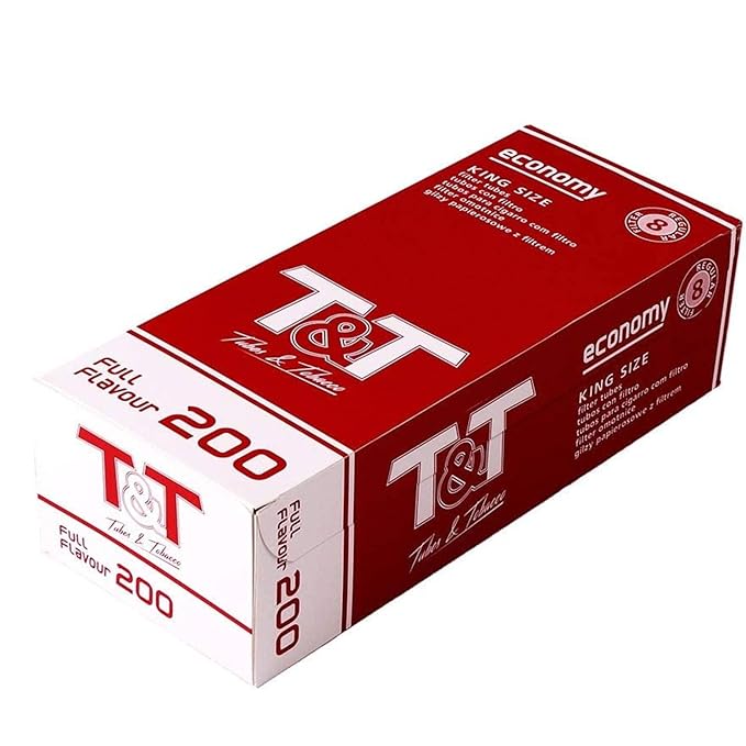 Premium King Size 84 mm Cigarettes Tubes With Filter 200 Pc Box | Empty Cigarette Tubes With Filter(Brown Cigarette Tubes With Filter) Empty Cigarette Filter Tube Box