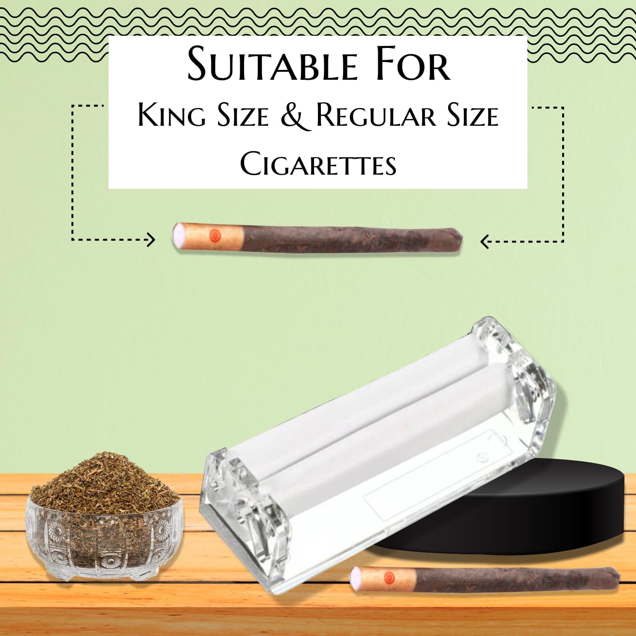 Cigarette Rolling Machine Quick Fill Tobacco Machine | Roll Your Own Cigarette 110 MM King Size With Metal Roller Machine