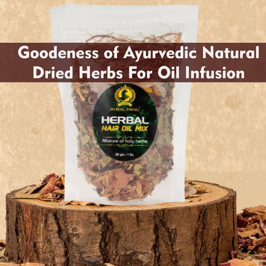 Ayurvedic Herbal Hair Oil Mix 30g pack Jadibooti Mix Dry for Healthy Hair Growth Packed with Goodeness of Ayurvedic Natural Dried Herbs For Oil Infusion |Made In India