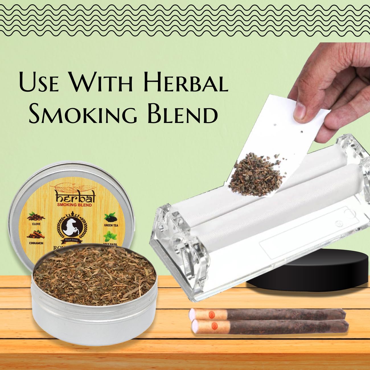 Cigarette Rolling Machine Quick Fill Tobacco Machine | Roll Your Own Cigarette 110 MM King Size With Metal Roller Machine