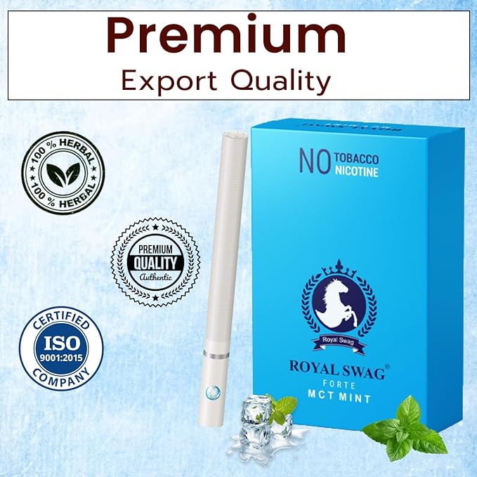 Ayurvedic Herbal Cigarette Mint Flavoured (200 Sticks) 100% NO Nicotine & NO Tobacco - Helps To Quit Smoking (Smoking Cessation) Non Addictive | Pack Of 200