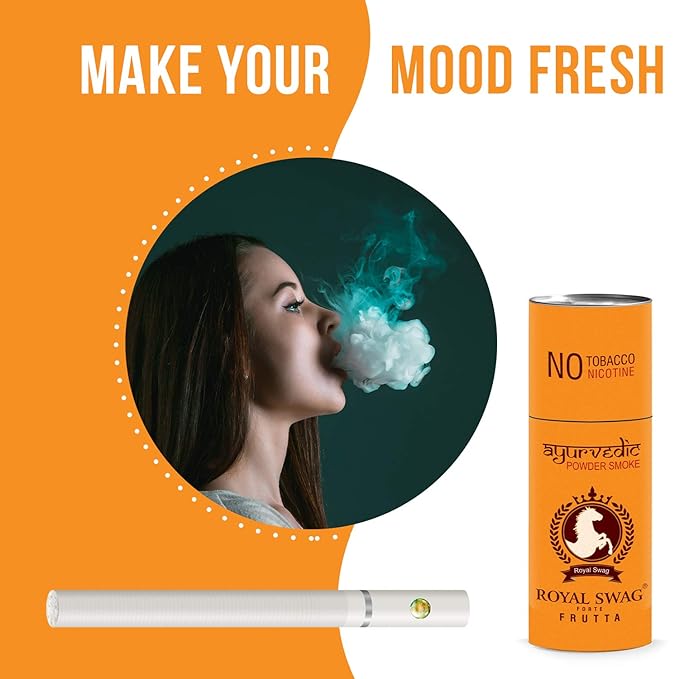 Ayurvedic & Herbal Cigarette, Frutta Flavour Smoke Tobacco Free Cigarettes Helps in Quit Smoking - (50 Sticks)