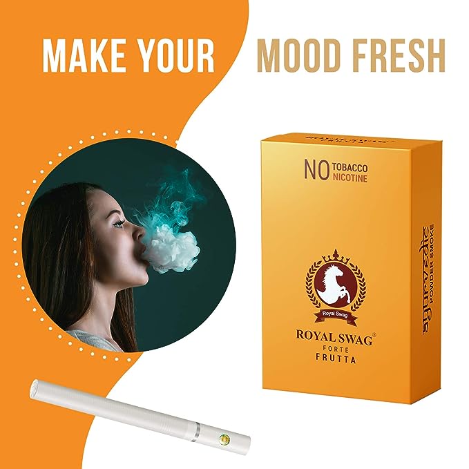 Ayurvedic & Herbal Cigarette, Frutta Flavour Smoke Tobacco Free Cigarettes Helps in Quit Smoking - (100 Sticks + 1 Shot)