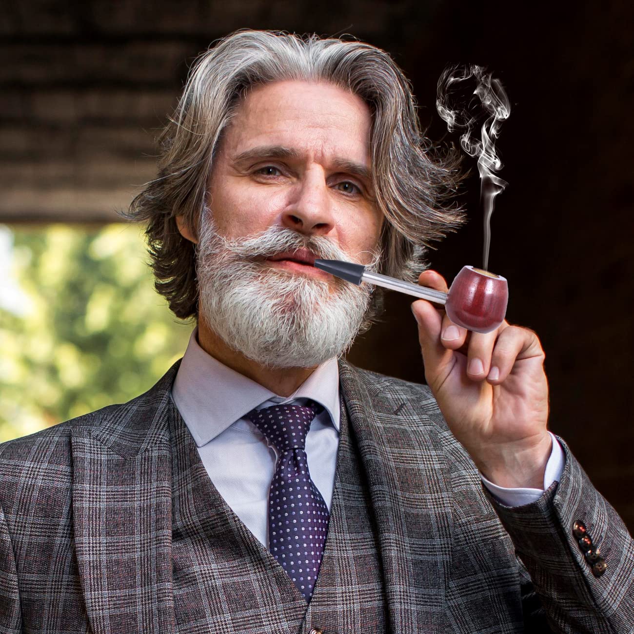 Ayurvedic Herbal Smoke 100% Tobacco-Free, 100% Nicotine-Free Natural Herbal Smoking Blend Clove Mix (250 Gram) With 1 Wooden Steel Pipe | RYO Mix - Roll Your Own | Smoking Cessation