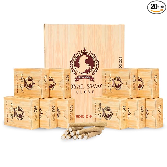 Ayurvedic & Herbal Long Filtered Bidi Smoke, (Pack of 20 X 20 Bidi Sticks Per Pack) Stop Nicotine Craving Tobacco Free Dhoompan Helps in Quit Smoking - (400 Sticks)