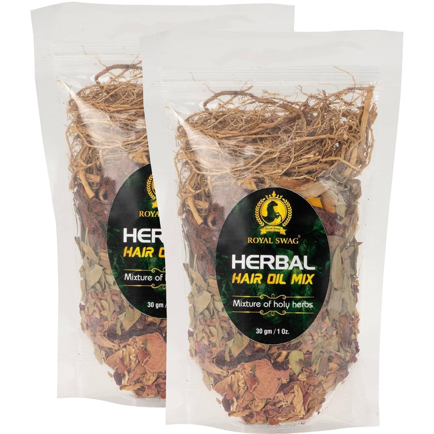 Ayurvedic Herbal Hair Oil Mix Jadibuti 30 g x 2 Pack For Healthy Hair Growth | Goodeness of Ayurvedic Natural Herbs For Oil Infusion