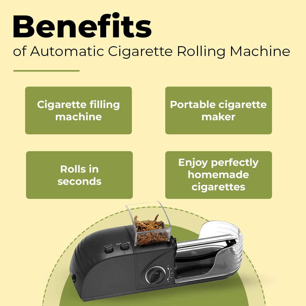 Royal Swag Electric Automatic Cigarette Rolling Machine(BLACK)  | Empty Cigarette Tube Filling Machine