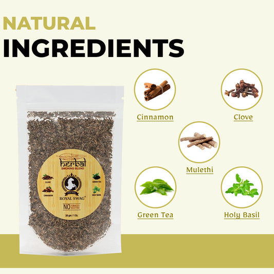 Royal Swag Tobacco & Nicotine Free Smoking Mixture Blend 1 Pack 30gm