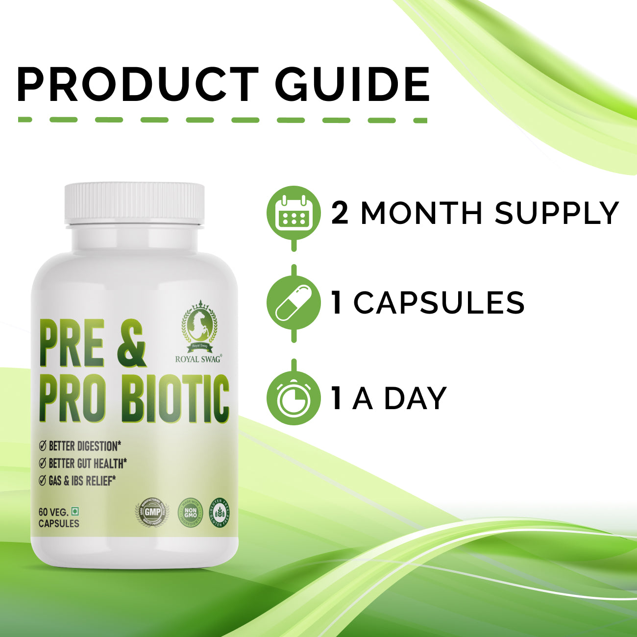 Probiotic and Prebiotic Tablet 60 Pcs Pack