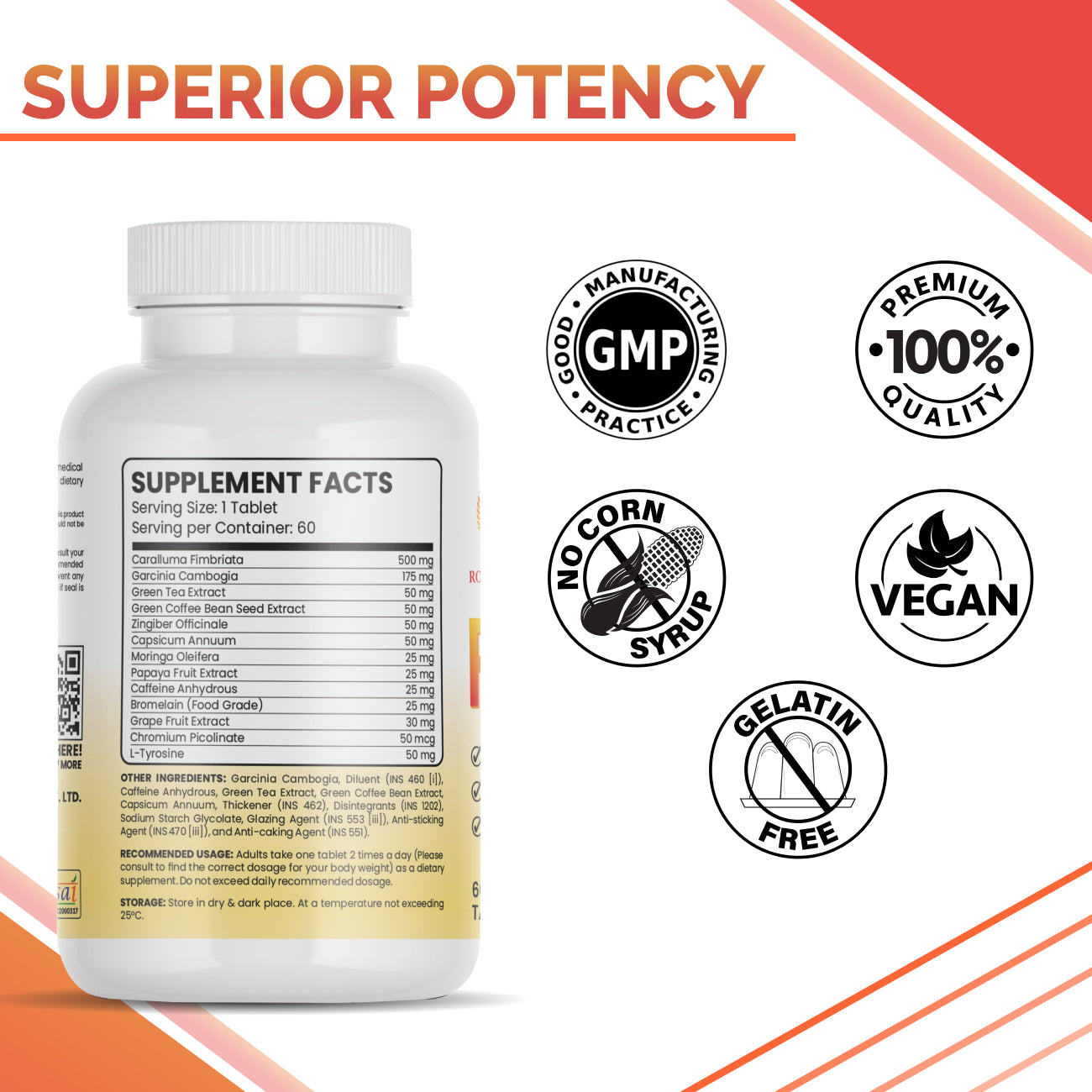 Fat Burner - Weight Loss Supplement Tablet 60 Pcs Pack