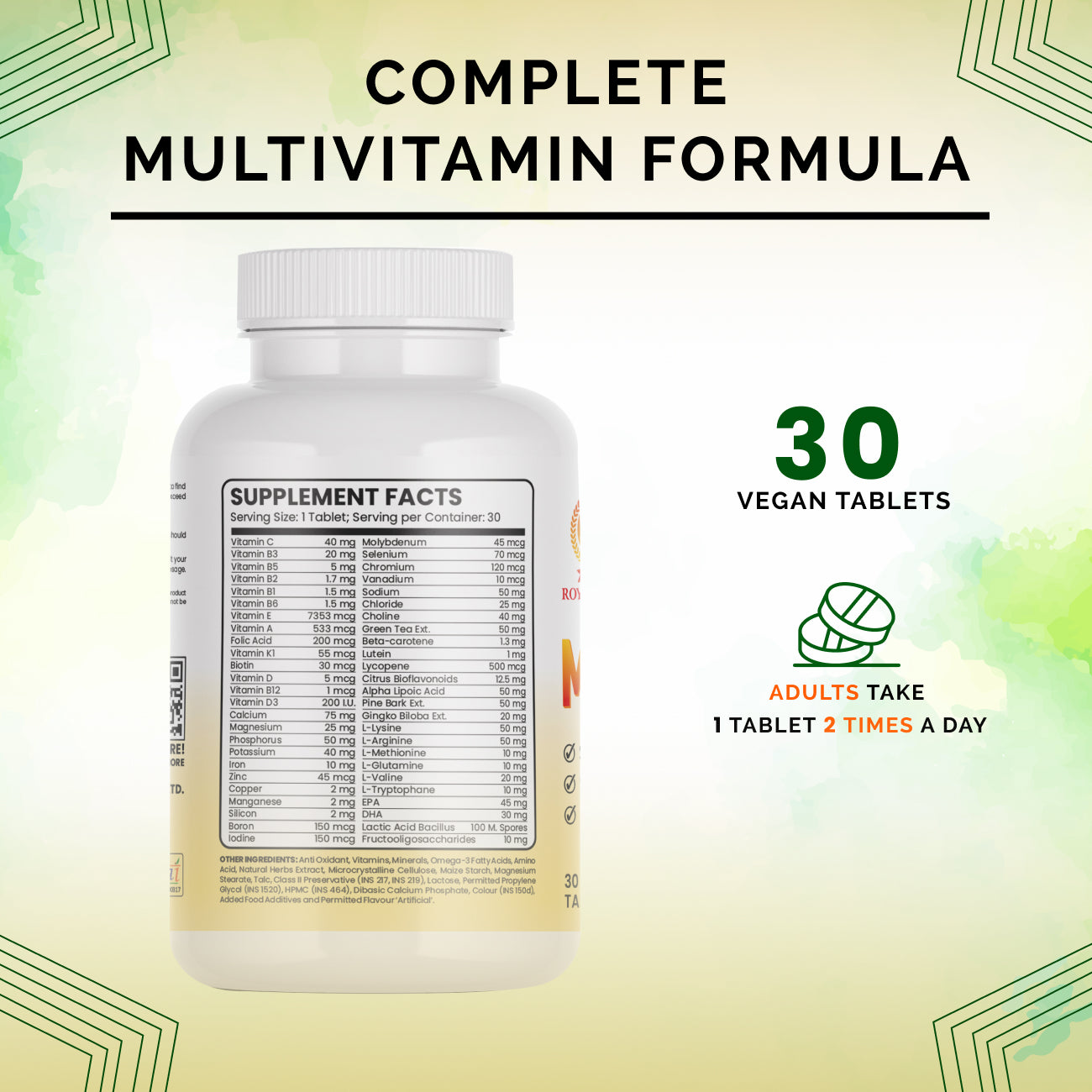 Multivitamin with Iron Tablet 30 Pcs Pack