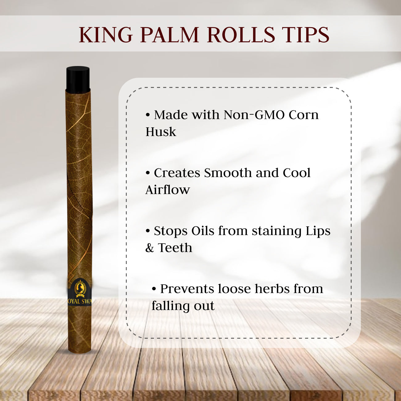 King Size Pre Roll Palm Leaf Cones(Corn Husk Filter) 50 Pcs with 1 Filling Stick