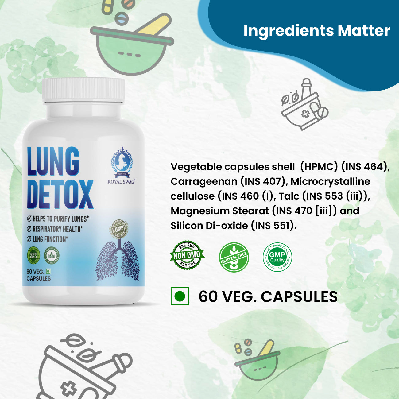 Lung Cleanse and Detox Tablet 60 Pcs Pack