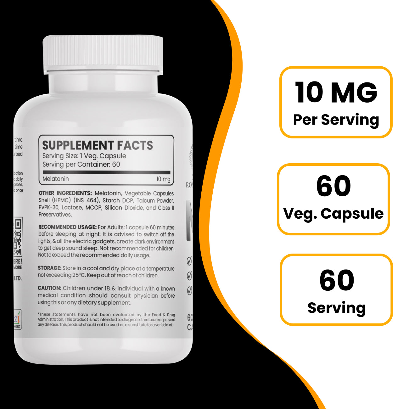 Melatonin 10mg Tablet 60 Pcs Pack