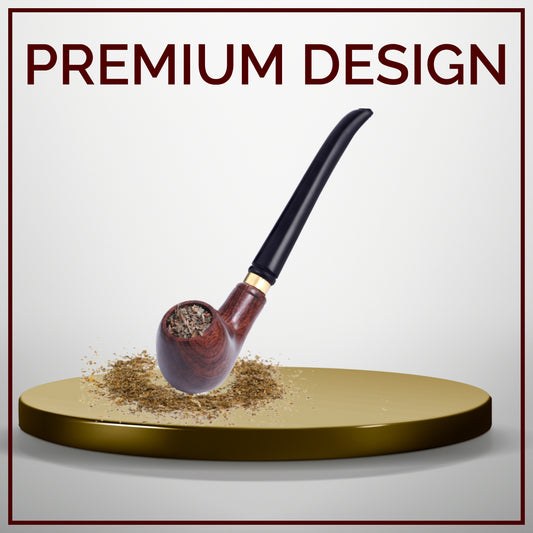 Combo OF Tobacco Wood & Steel Wooden Smoking Pipe Smoke Durable Hard Wood Material Wooden