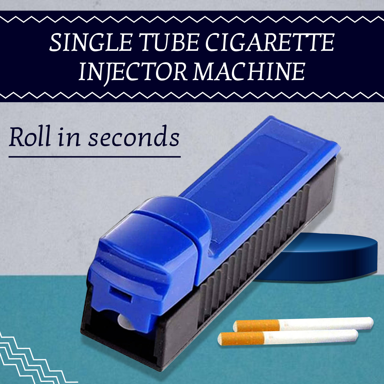 Roll Your Own Kit - Manual Cigarette Tube Injector Machine With Premium King Size 84 mm Filter Empty Cigarettes MCT Mint Tubes 100Pc