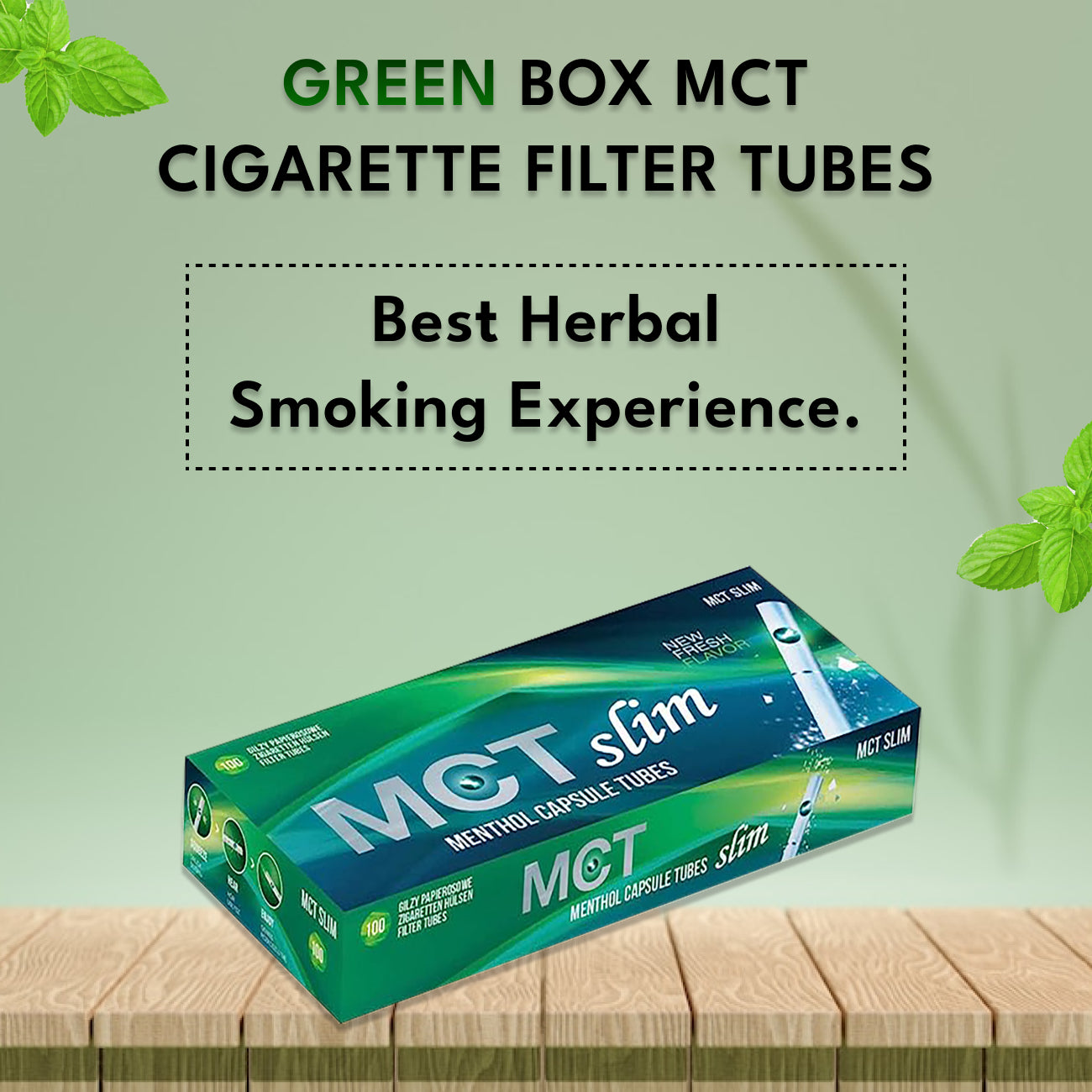 Roll Your Own Kit - Manual Cigarette Tube Injector Machine With Premium King Size 84 mm Filter Empty Cigarettes MCT Mint Tubes 100Pc