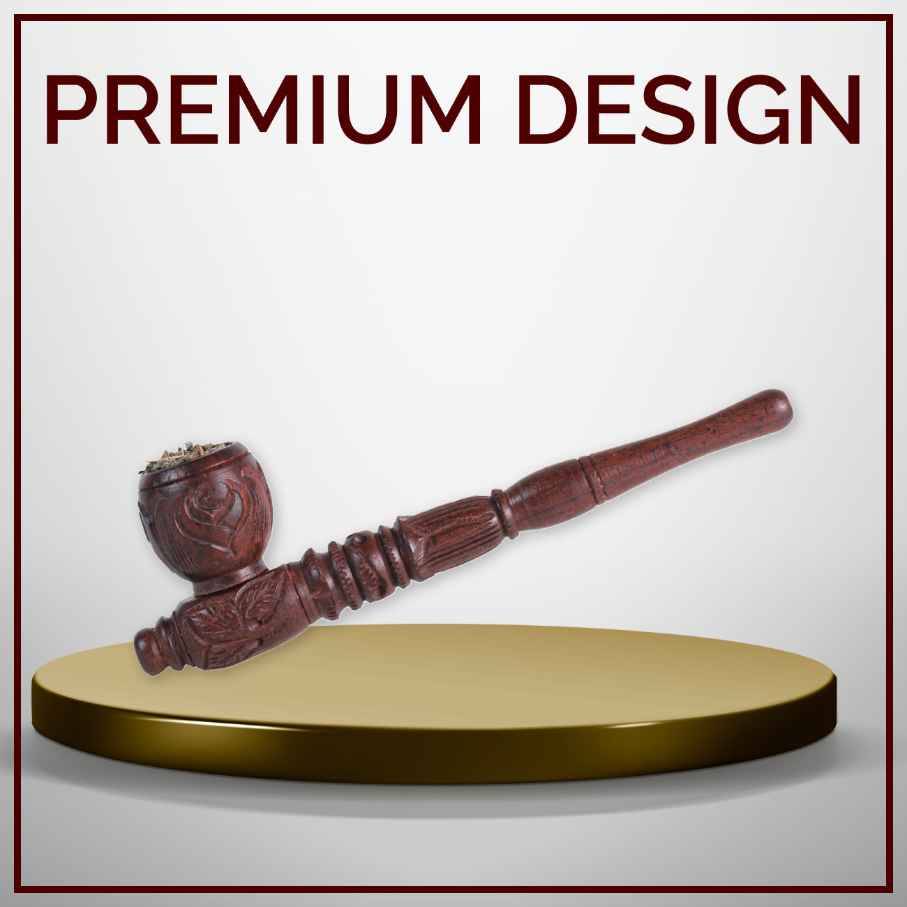 Combo OF Tobacco Tobacco Brown Pot & Royal Black Wooden Smoking Pipe Durable Hard Wood Material Wooden