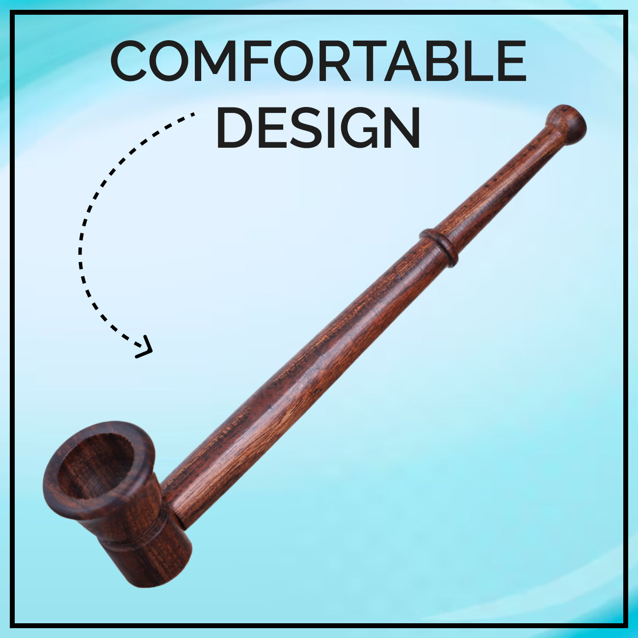 Combo OF Tobacco Brown Pot & Royal Black Wooden Smoking Pipe Durable Hard Wood Material Wooden