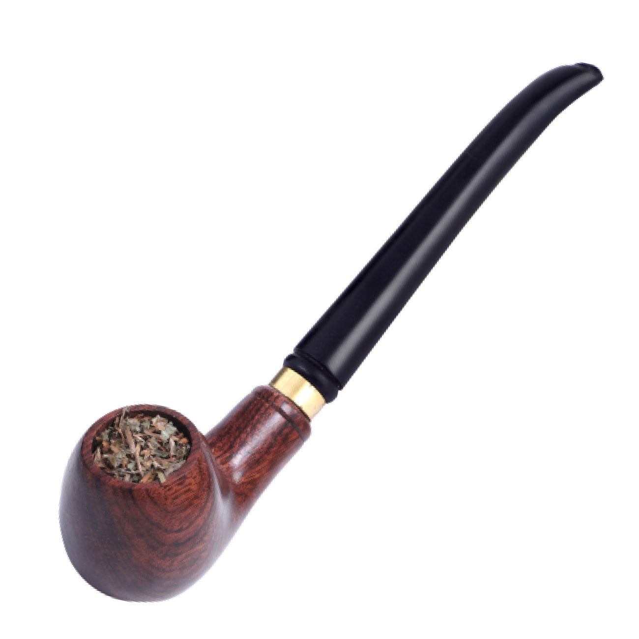 Combo OF Tobacco Wood & Steel Wooden Smoking Pipe Smoke Durable Hard Wood Material Wooden