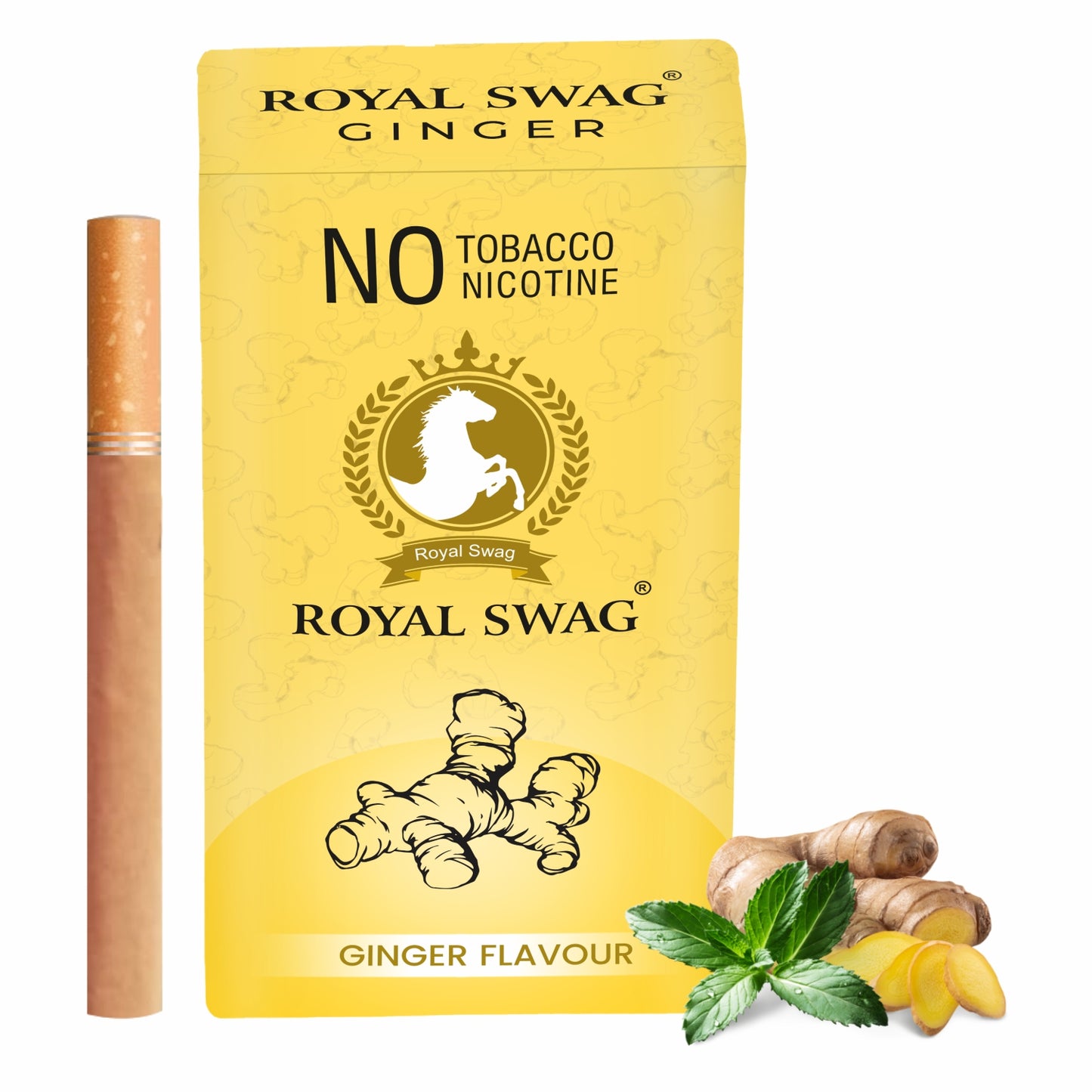 Natural Herbal Cigarettes Ginger Flavour (10 Sticks) 100% Tobacco-Free and Nicotine