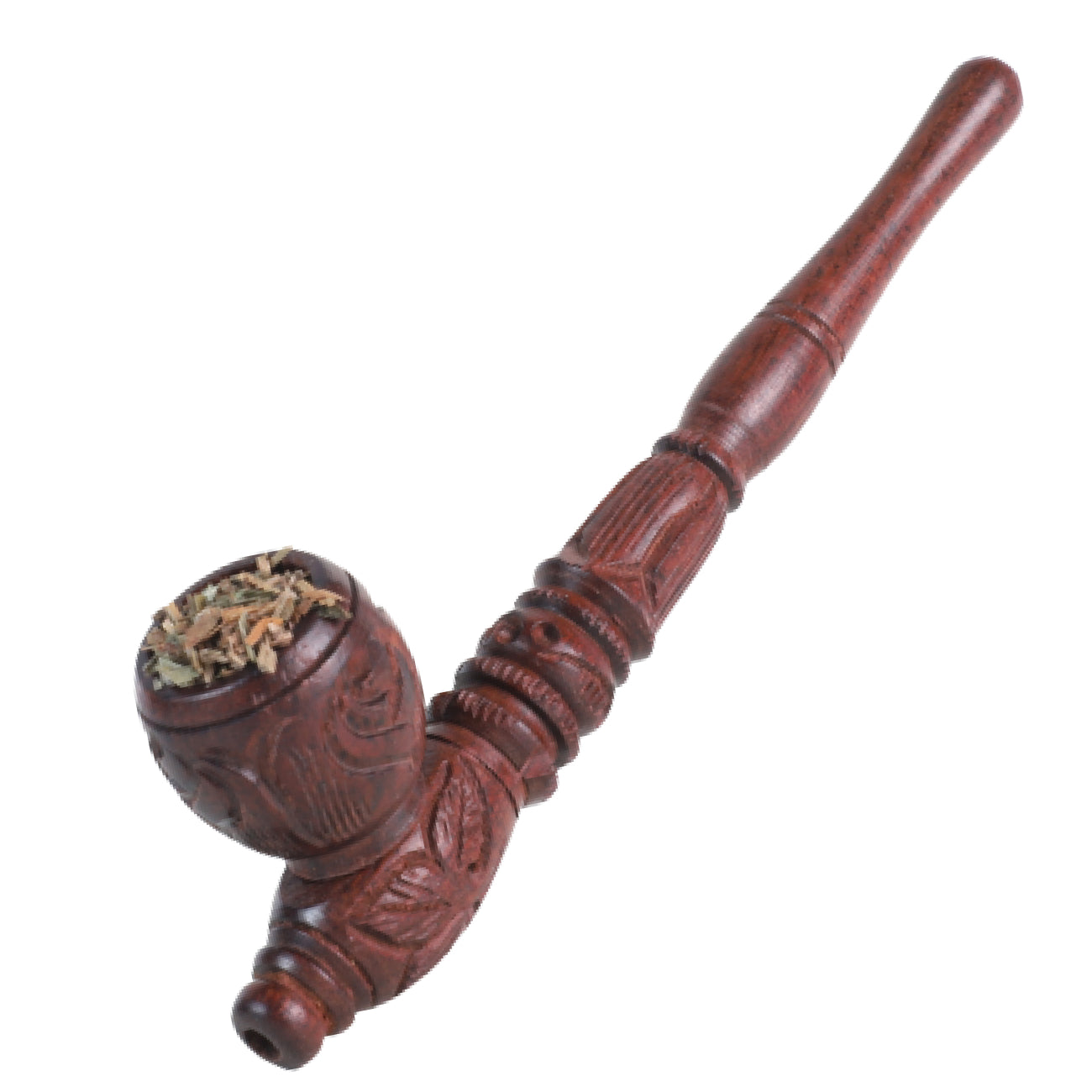 Combo OF Tobacco Tobacco Brown Pot & Royal Black Wooden Smoking Pipe Durable Hard Wood Material Wooden