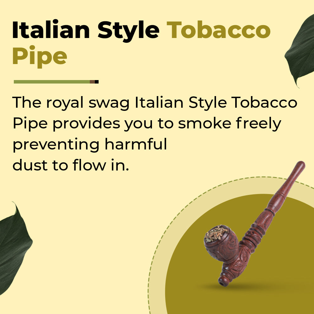 Italian Style Tobacco Pipe With Removable Pipe