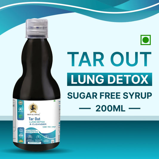 Ayurveda Tar Out Syrup Lungs Detox - Sugar Free - 200 ML theroyalswag