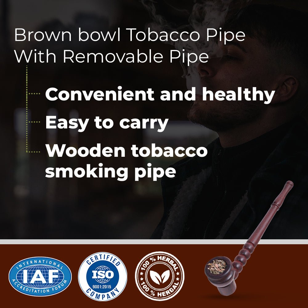 Brown Smoking Pipe With Removable Pipe theroyalswag
