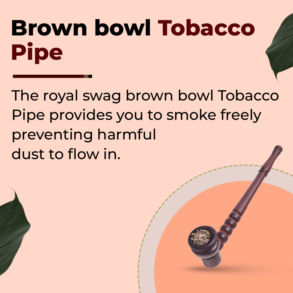 Brown Smoking Pipe With Removable Pipe