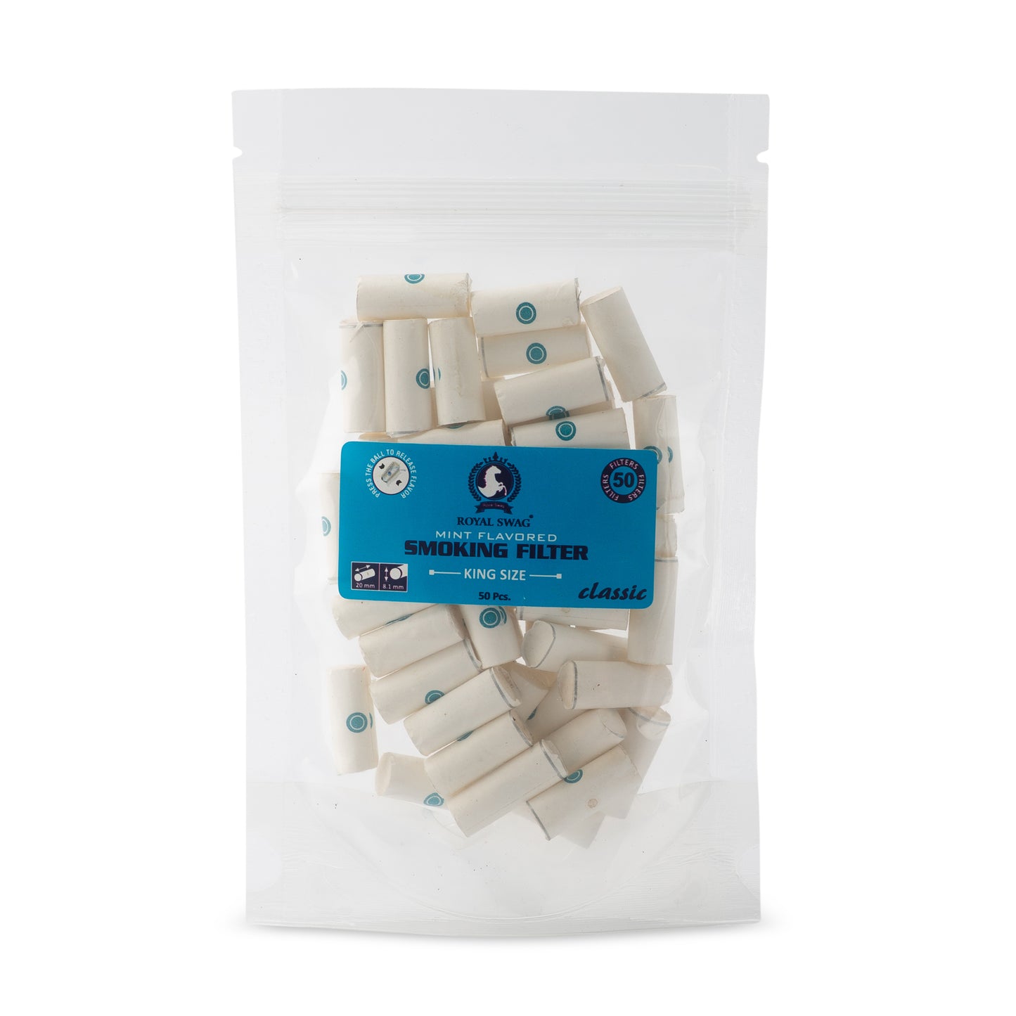 King Size Classic Mint Flavor Cigarette Filter Tubes