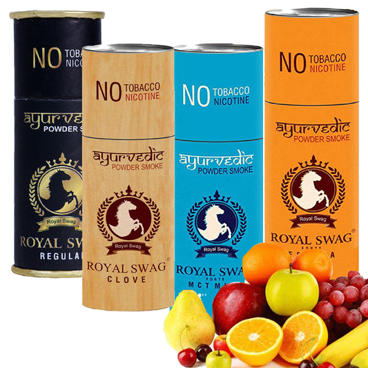Royal Swag Flavored Herbal Cigarette Combo Pack (Frutta, Clove, Mint,Regular - Each 05 Stick)