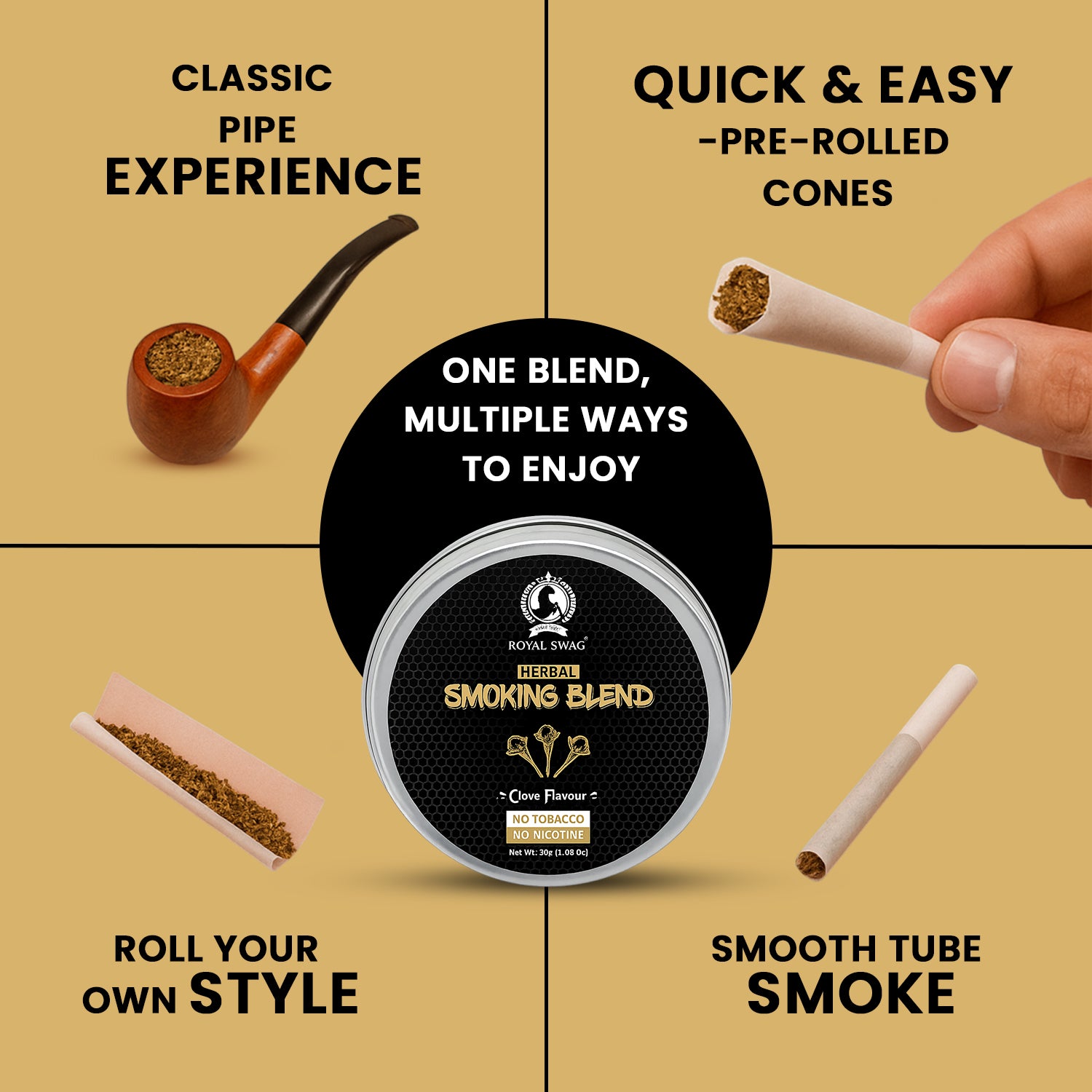clove pipe tobacco prince 145 (L) x 37 (w) x 33 (h) mm Ayurvedic Herbal Mixture Smoking Blend
