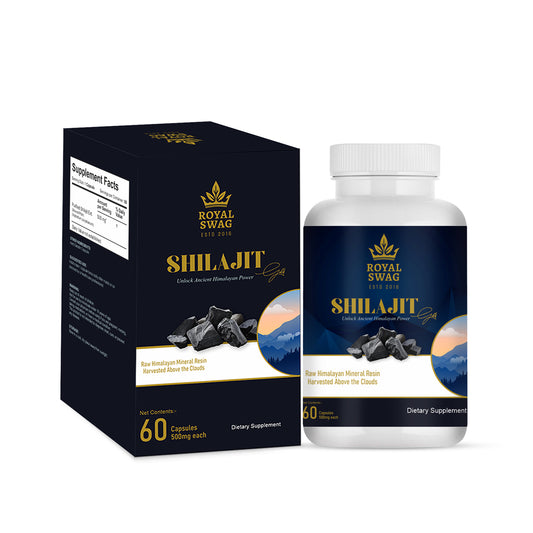 ROYAL SWAG Shilajit Capsules for Men – 60 Capsules | Pure Himalayan Shilajit | Energy, Stamina & Vitality Support