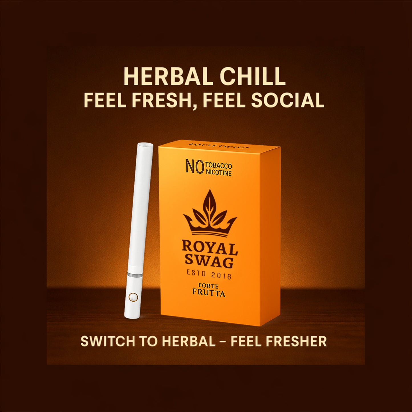 Royal Swag Flavored Herbal Cigarette Combo Pack (Frutta, Clove, Mint,Regular - Each 10 Stick)
