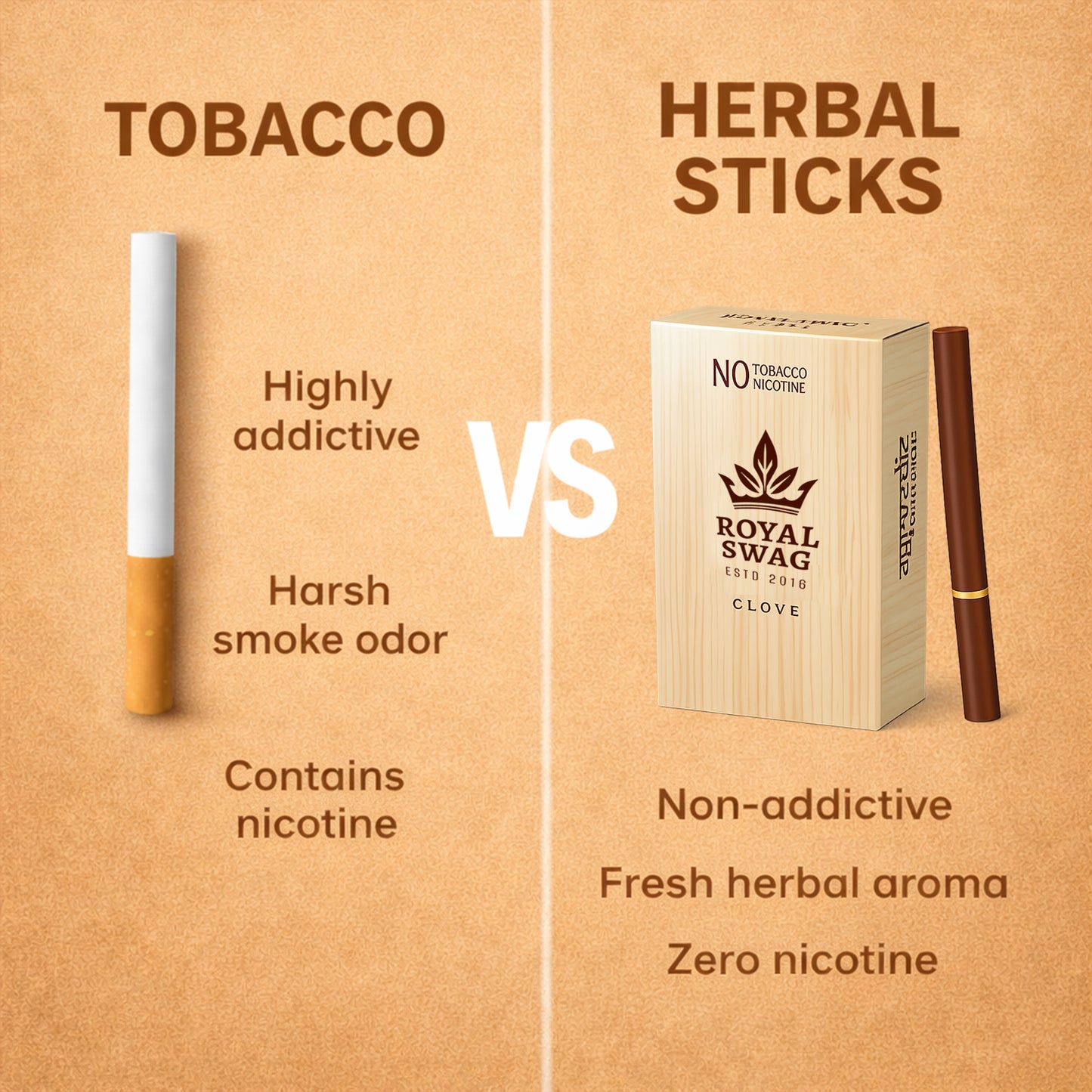 Flavored Herbal Clove Cigarettes