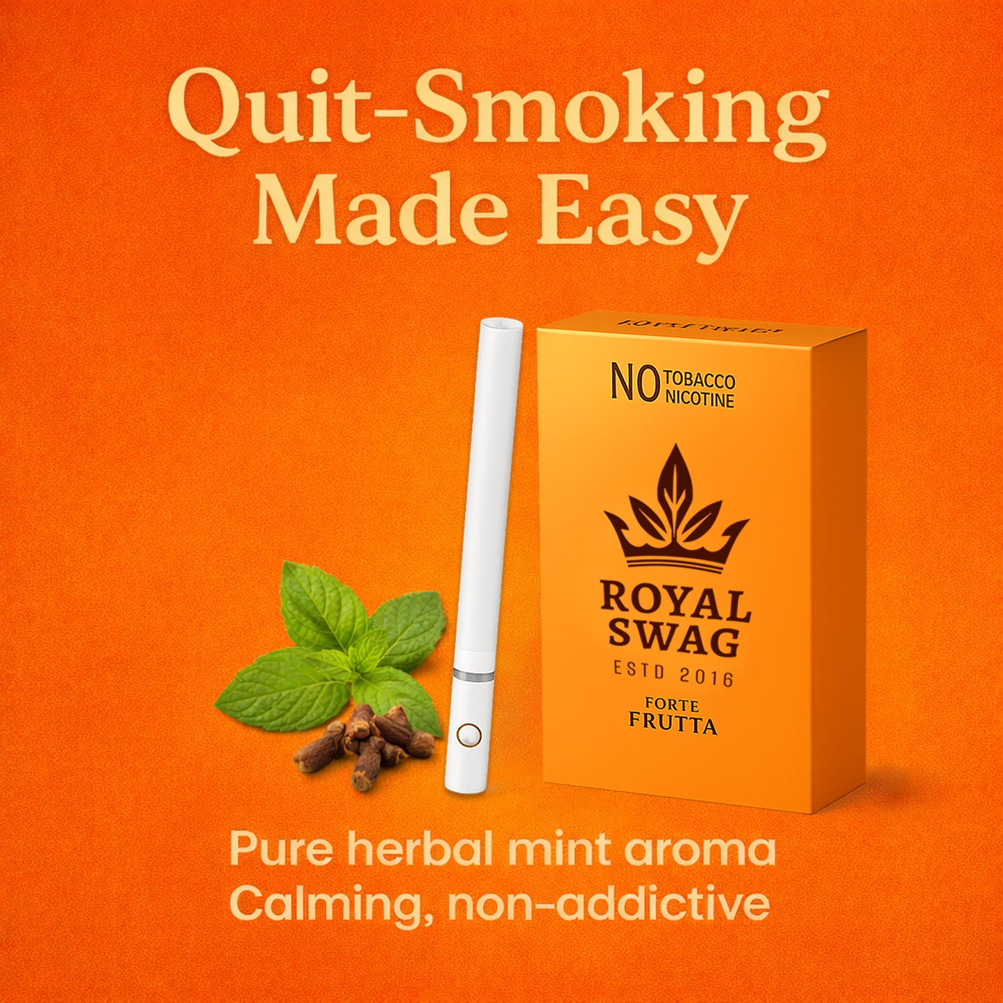 Royal Swag Flavored Herbal Cigarette Combo Pack (Frutta, Clove, Mint - Each 10 Stick, Shot-1)