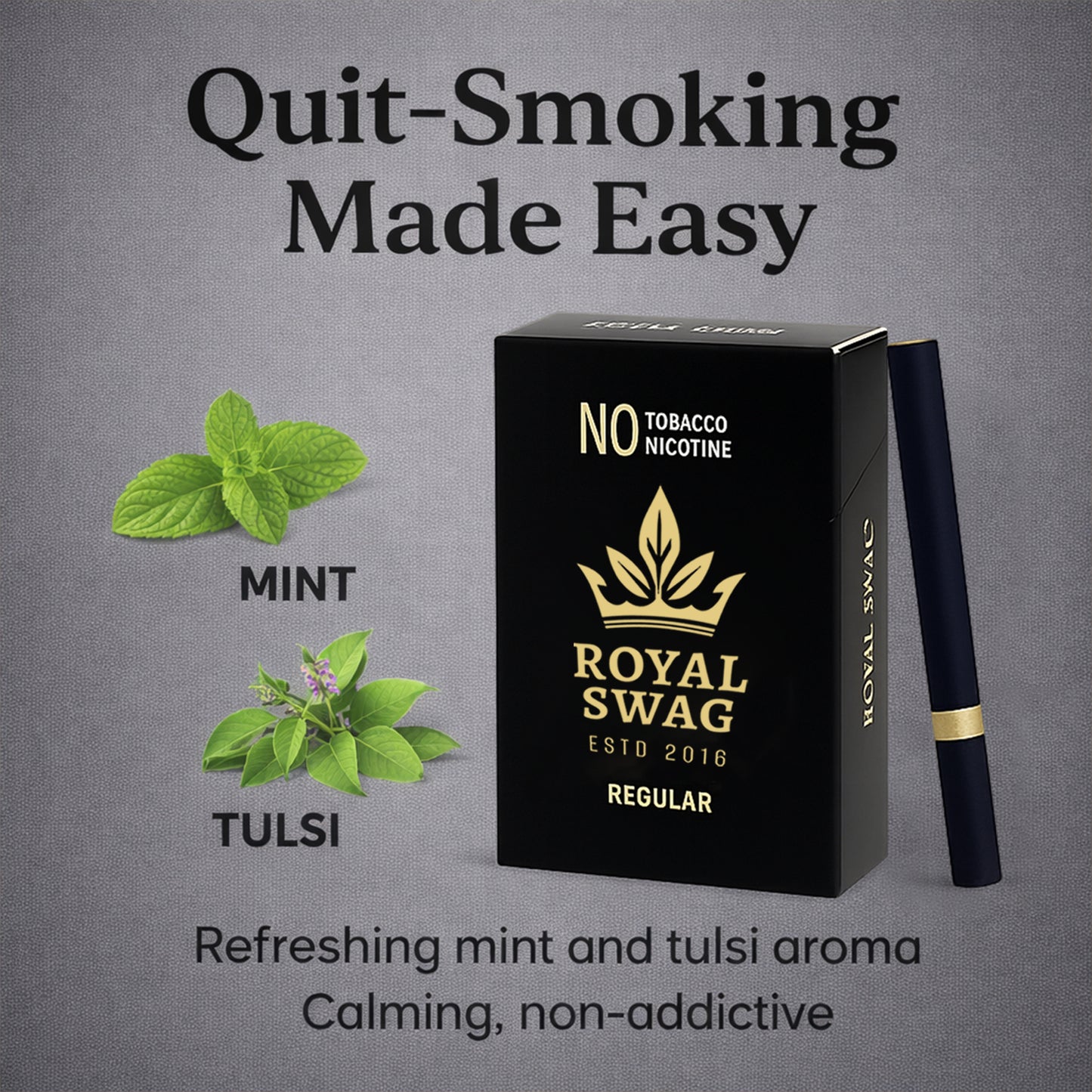 Royal Swag Flavored Herbal Cigarette Combo Pack (Frutta, Clove, Mint,Regular - Each 10 Stick)