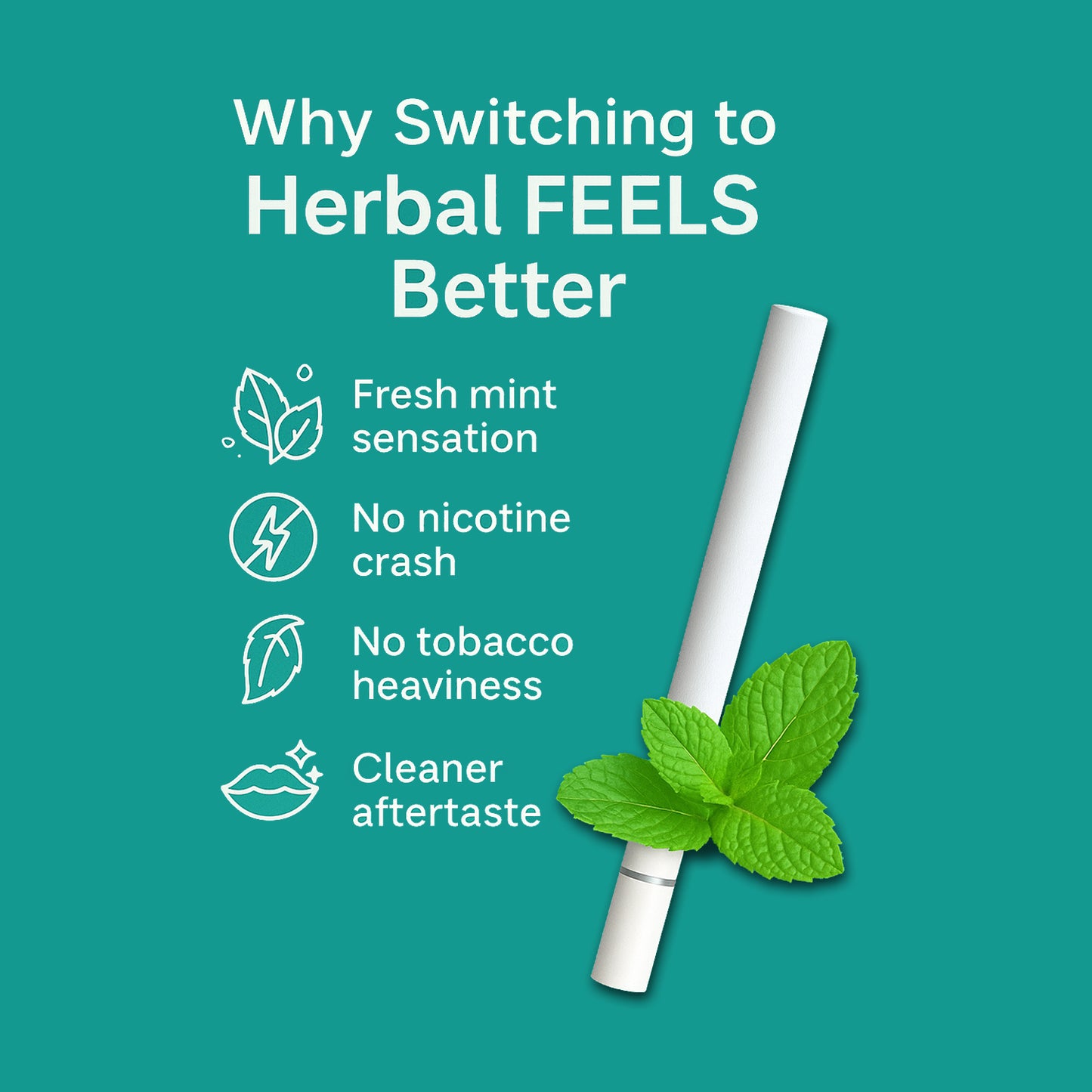 Mint Flavor Herbal Cigarettes