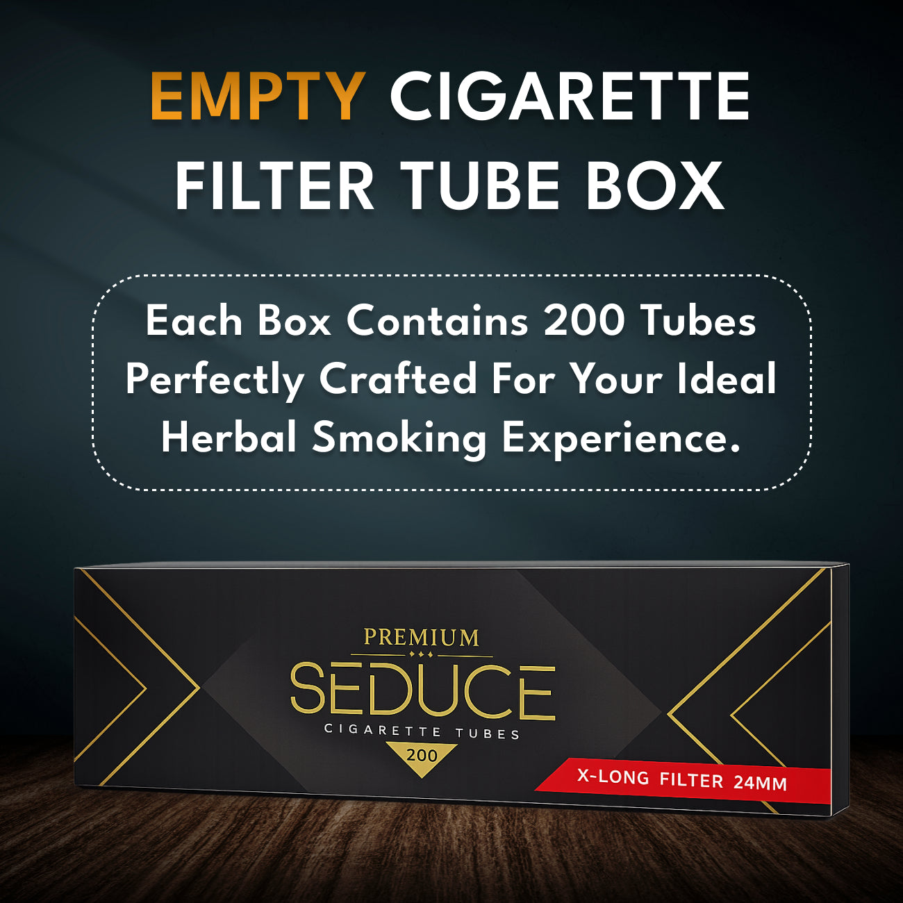 Premium King Size 84 mm Cigarettes Tubes With Filter 200 Pc Box | Empty Cigarette Tubes With Filter(Brown Cigarette Tubes With Filter) Empty Cigarette Filter Tube Box